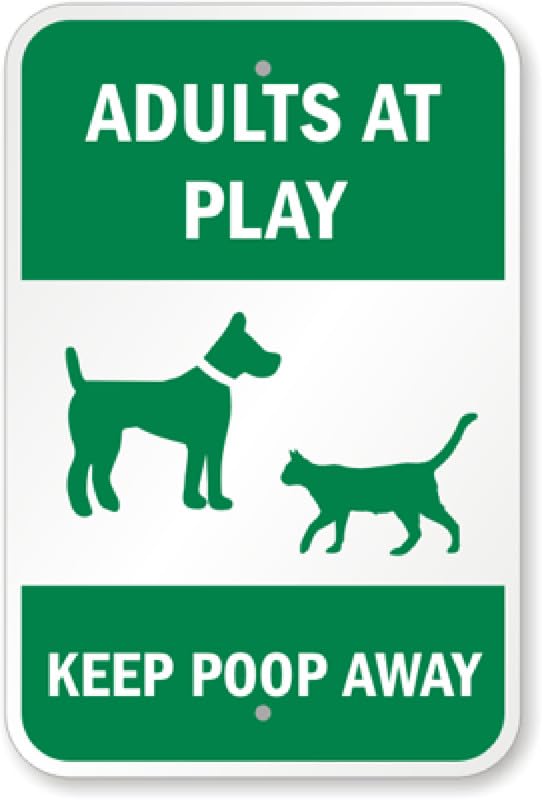 Adults At Play Aluminum Weatherproof Sign p00285