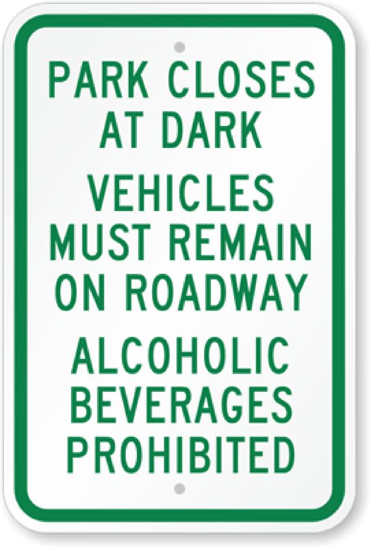 Alcohol Beverages Prohibited Aluminum Weatherproof Sign p00331