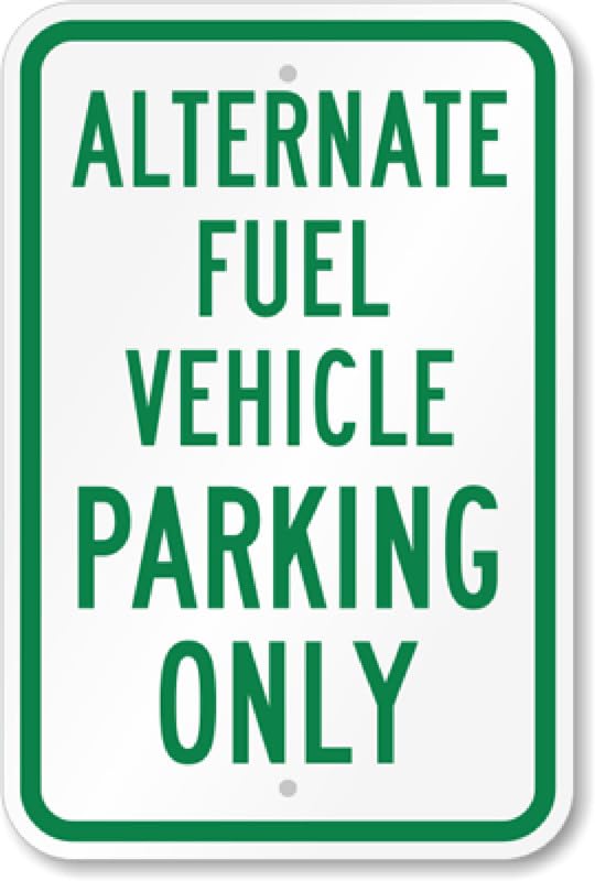 Alternate Fuel Vehicle Aluminum Weatherproof Sign p00394