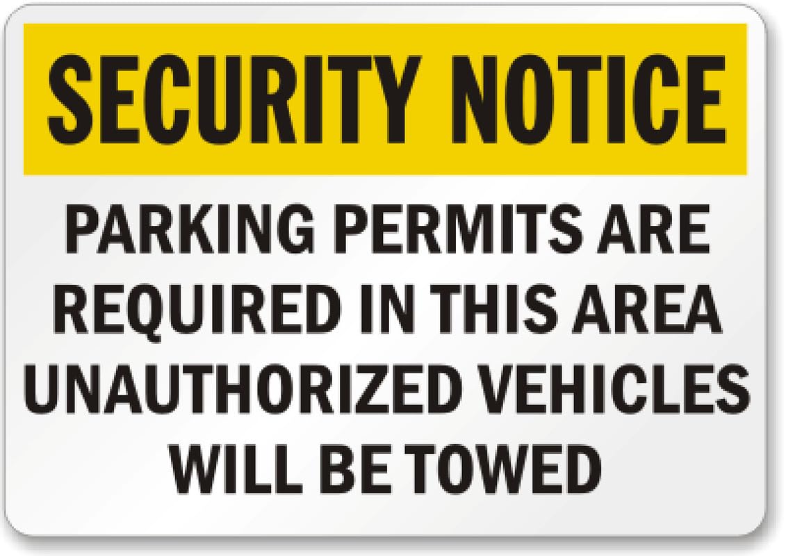 Aluminum Security Notice Aluminum Weatherproof Sign p00426
