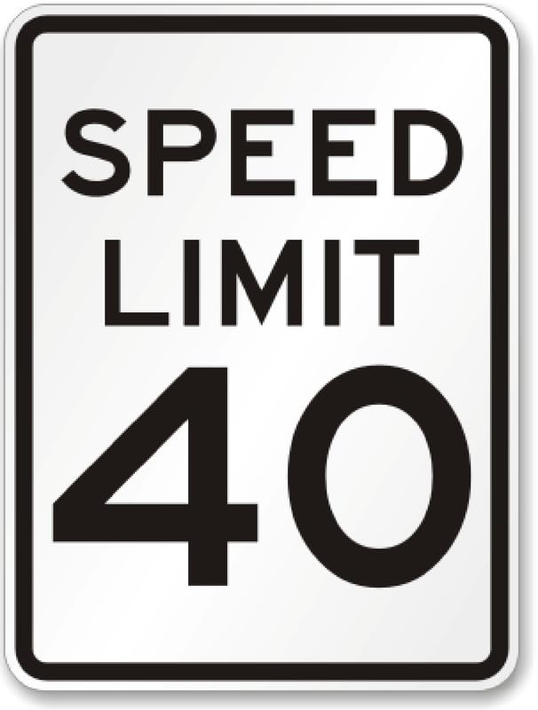 Aluminum Speed Limit Aluminum Weatherproof Sign p00428