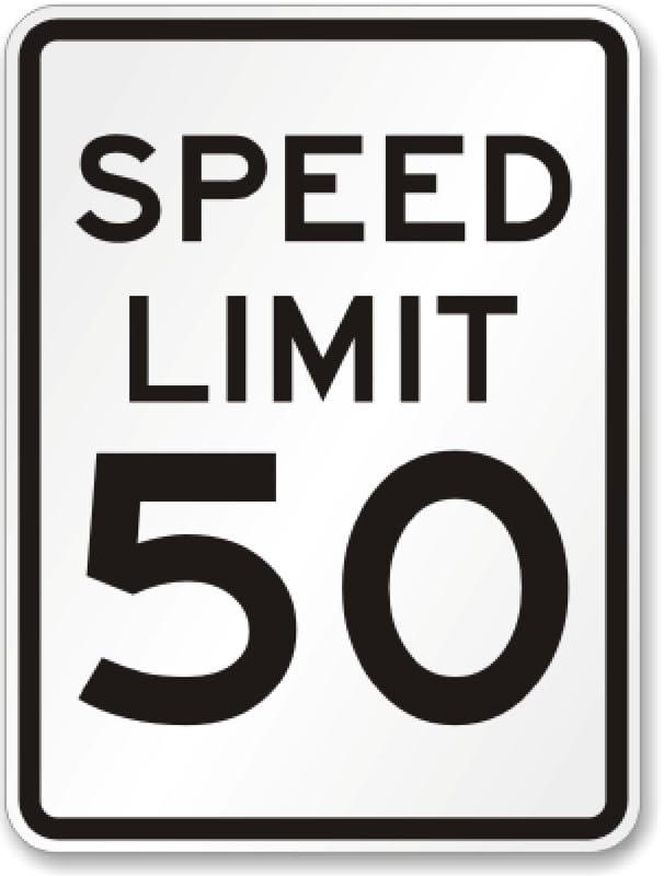 Aluminum Speed Limit Aluminum Weatherproof Sign p00430