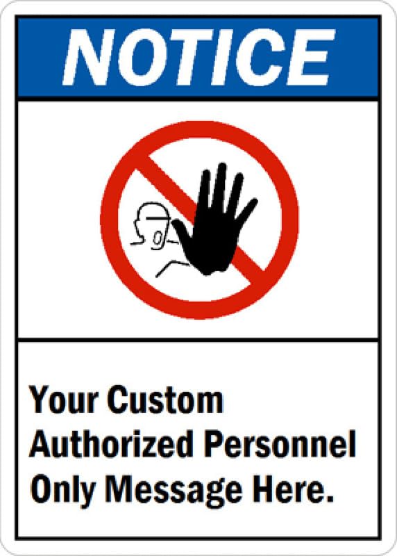 Ansi Authorized Personnel Aluminum Weatherproof Sign p00455