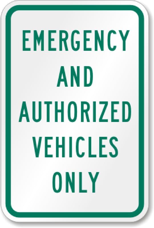Authorized Vehicle Parking Lot Aluminum Weatherproof Sign p00542