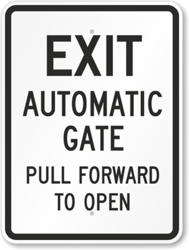 Automatic Gate Aluminum Weatherproof Sign p00548