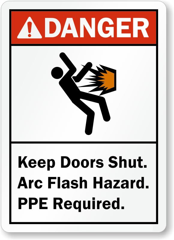 Arc Flash Hazard Danger Aluminum Weatherproof Sign p00650