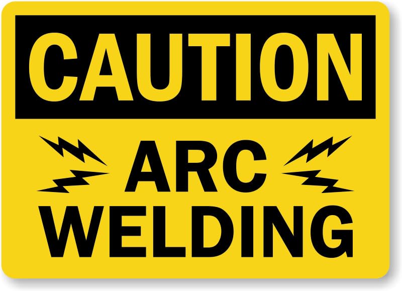 Arc Welding Caution Aluminum Weatherproof Sign p00656