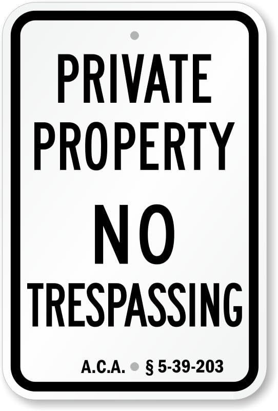 Arkansas No Trespassing Aluminum Weatherproof Sign p00701