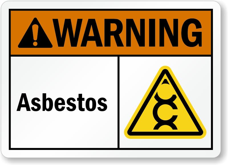 Asbestos Ansi Warning Aluminum Weatherproof Sign p00713
