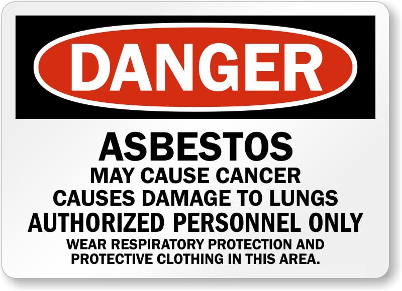 Asbestos Authorized Personnel Only Osha Danger Aluminum Weatherproof Sign p00714