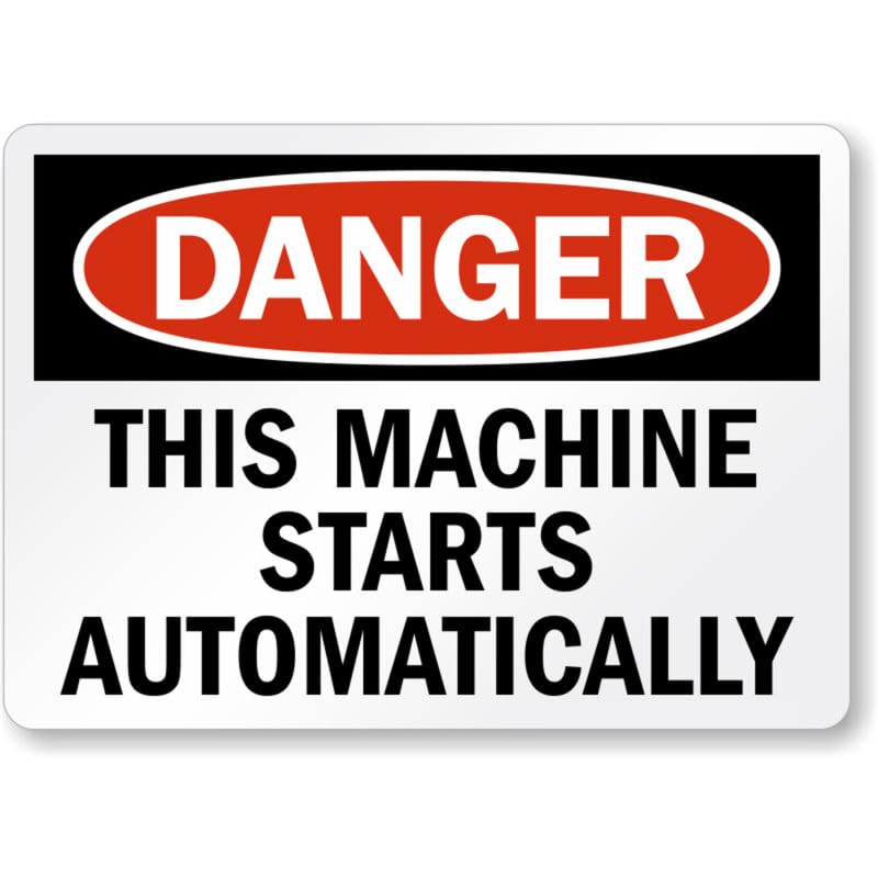 Automatic Machine Danger Aluminum Weatherproof Sign p1020