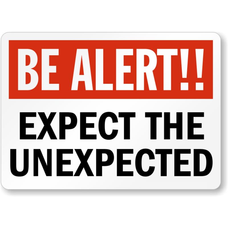 Be Alert Safety Slogan Aluminum Weatherproof Sign p1138
