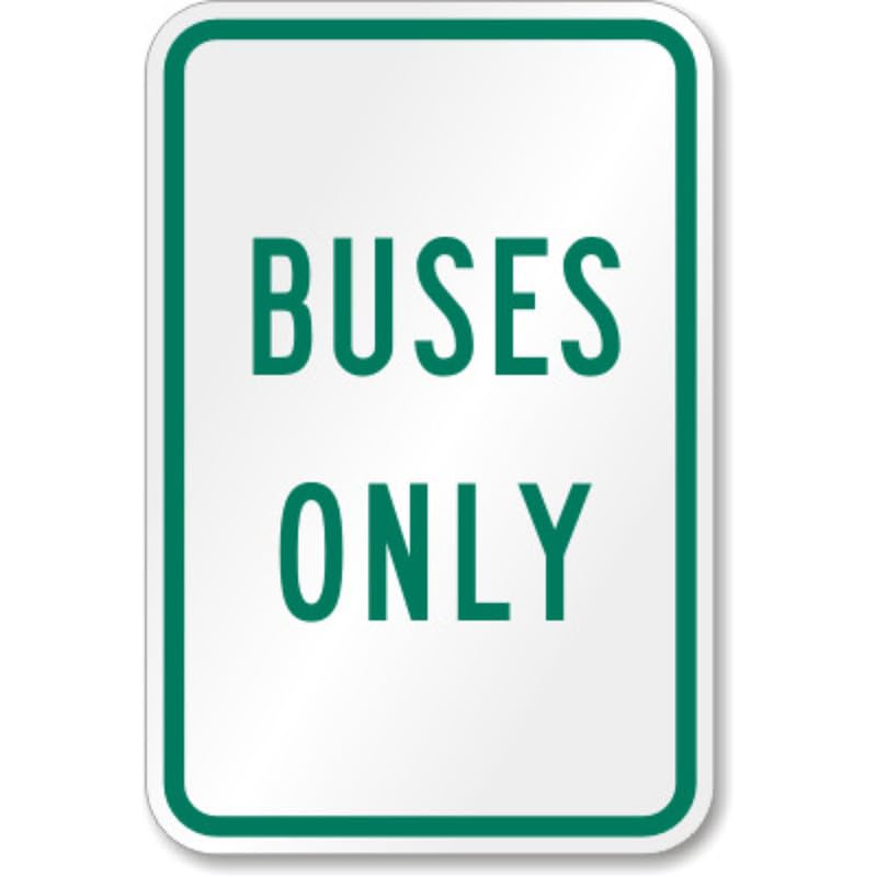 Bus Aluminum Weatherproof Sign p1196