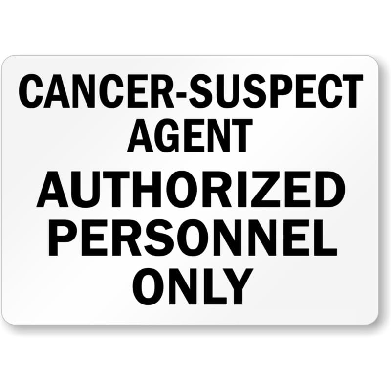 Asbestos Cancer Public Health Aluminum Weatherproof Sign p726