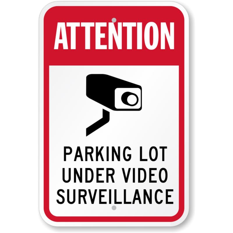 Attention Video Surveillance Aluminum Weatherproof Sign p855