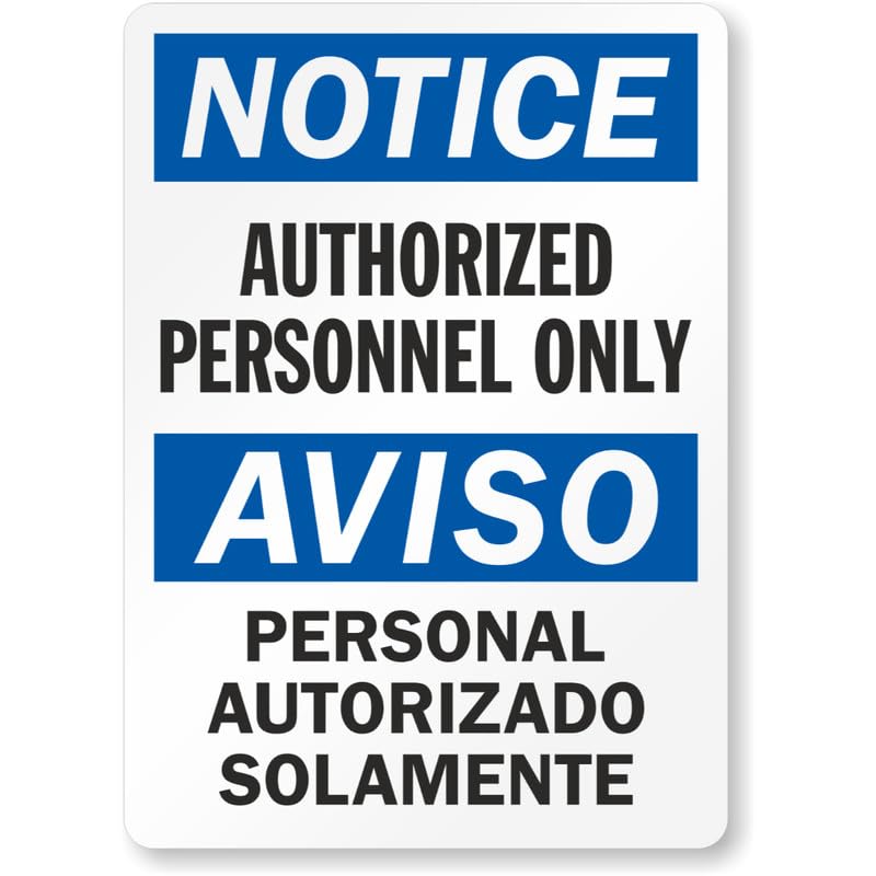 Authorized Personnel Allowed Aluminum Weatherproof Sign p894