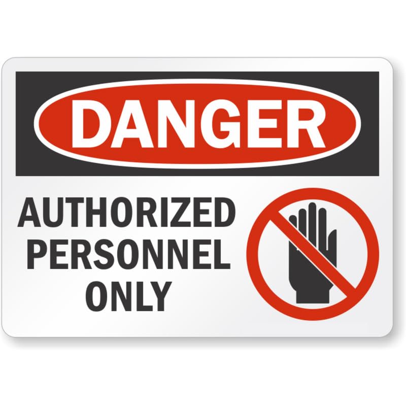 Authorized Personnel Only Aluminum Weatherproof Sign p933