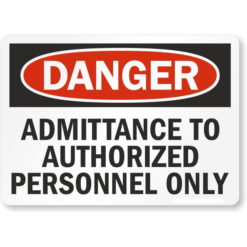 Authorized Personnel Only Aluminum Weatherproof Sign p942