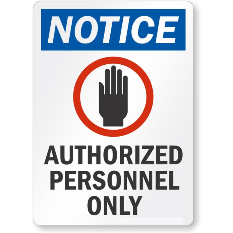 Authorized Personnel Only Aluminum Weatherproof Sign p936