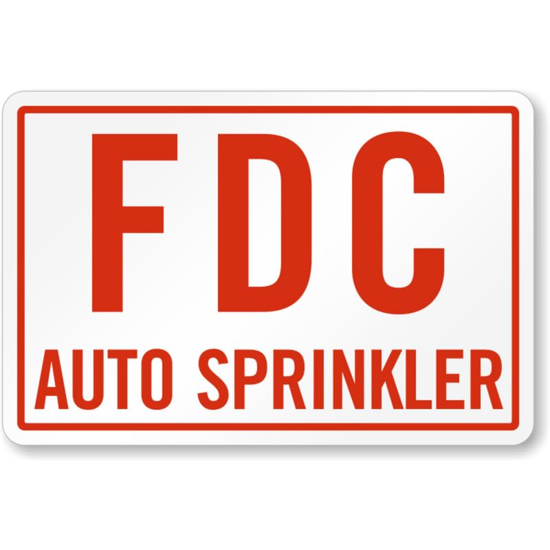 Auto Sprinkler Fdc Aluminum Weatherproof Sign p970