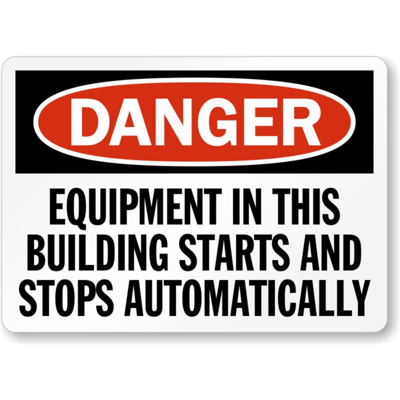 Automatic Equipment Danger Aluminum Weatherproof Sign p987