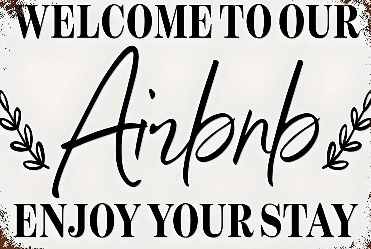 Welcome To Our Airbnb Aluminum Weatherproof Sign p1330