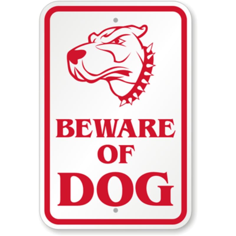 Beware Of Dog Aluminum Weatherproof Sign