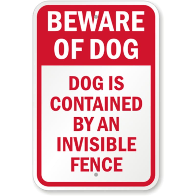Beware Of Dog Aluminum Weatherproof Sign