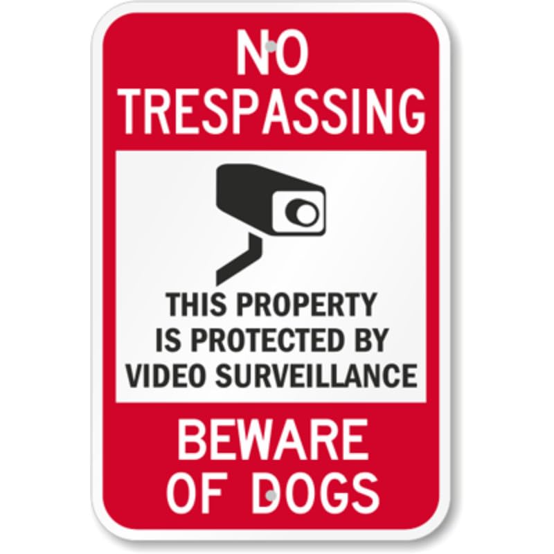 Beware Of Dogs Aluminum Weatherproof Sign