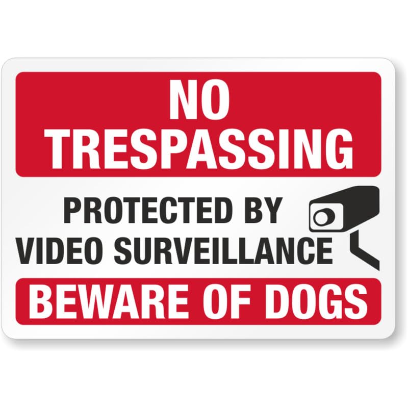 Beware Of Dogs Aluminum Weatherproof Sign