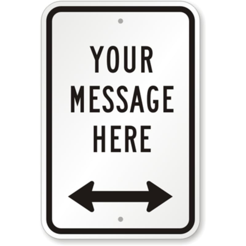 Bidirectional Arrow Custom Aluminum Weatherproof Sign