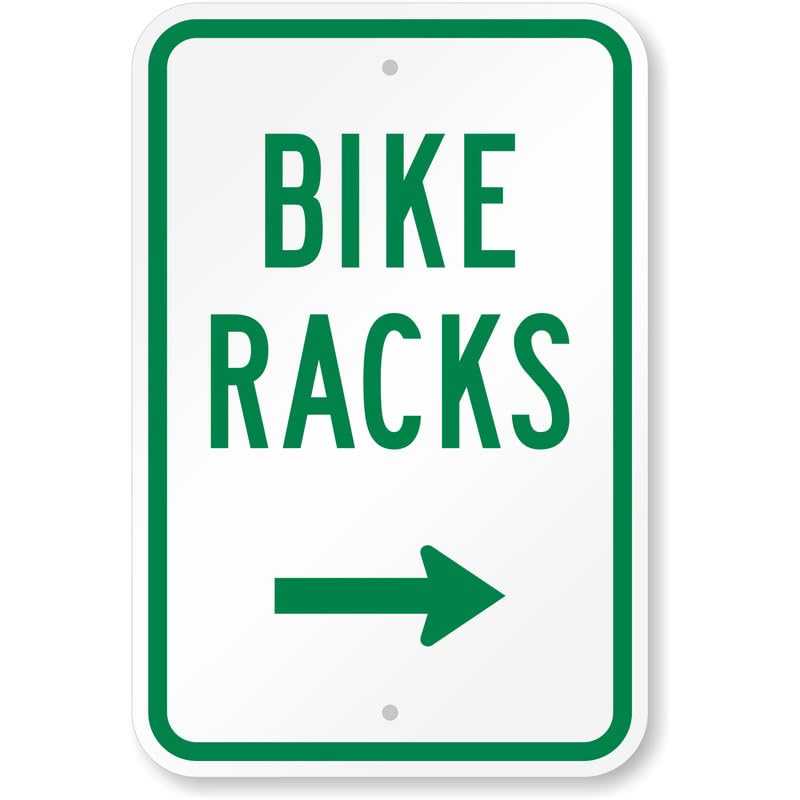 Bike Racks Right Aluminum Weatherproof Sign