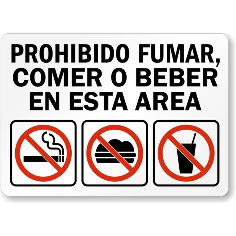 Bilingual Cafeteria Lunchroom Aluminum Weatherproof Sign