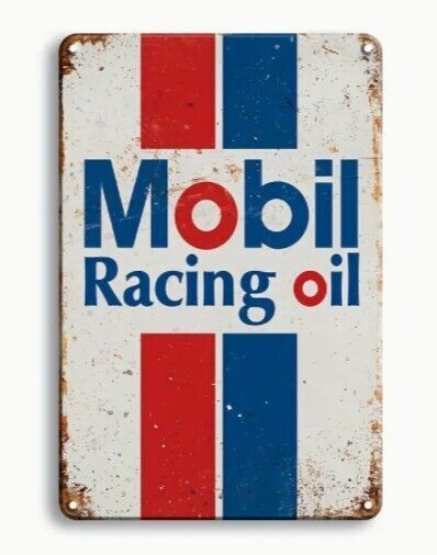 Mobile Racing Oil Sign Aluminum Weatherproof Sign p1224