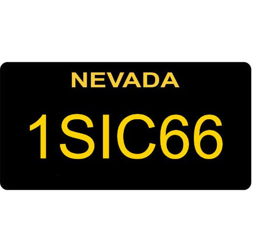 Nevada Black Custom State License Plate Personalized 12&#34;x6&#34; Size