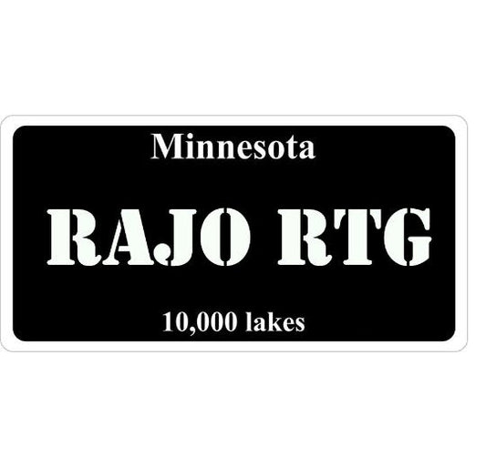 Minnesota Black Custom State License Plate Personalized 12&#34;x6&#34; Size