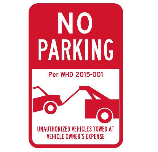 Custom Build Your Own No Parking Red Sign Aluminum Weatherproof