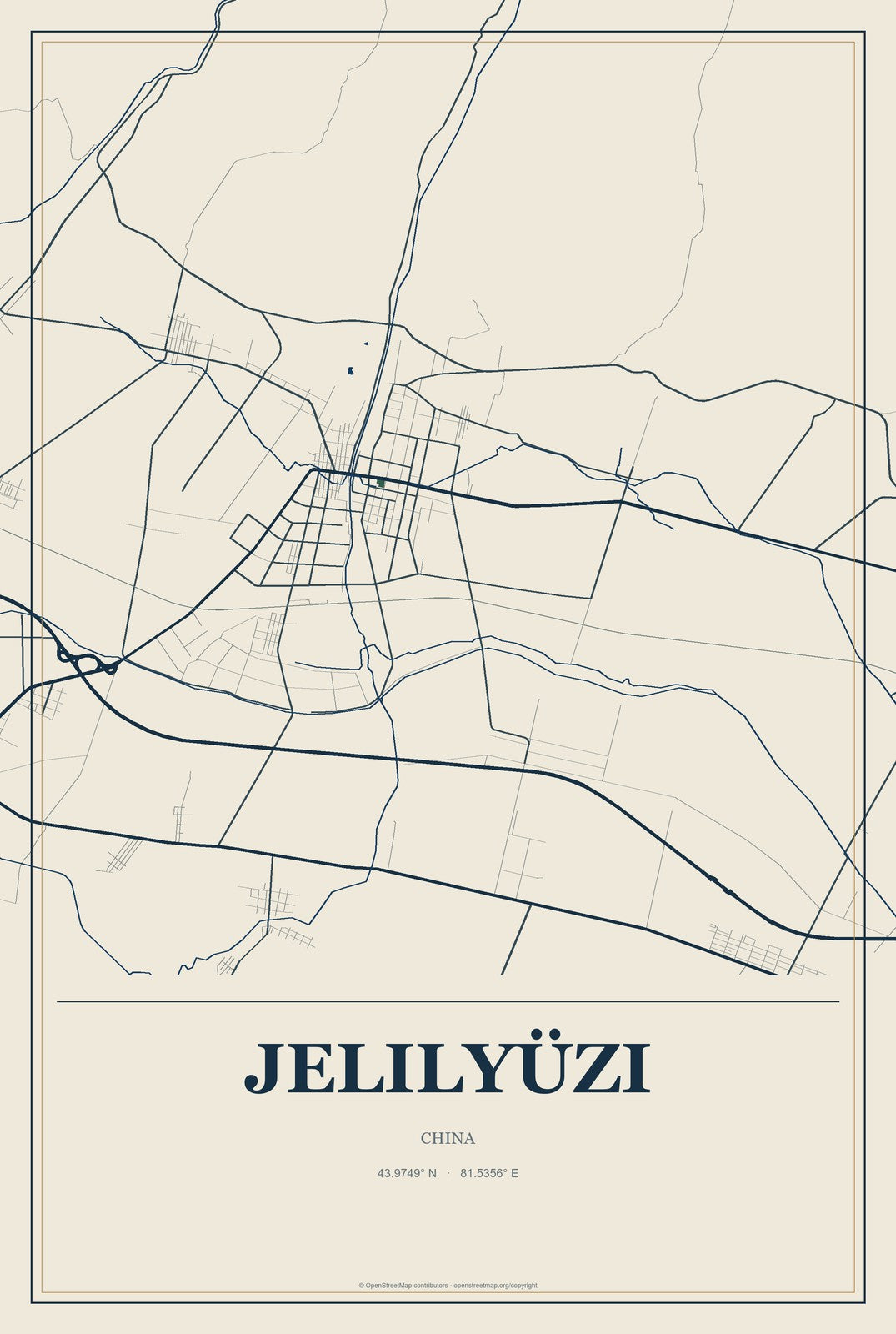 Jelilyüzi, China City Map Aluminum Sign in Coastal Cutout style