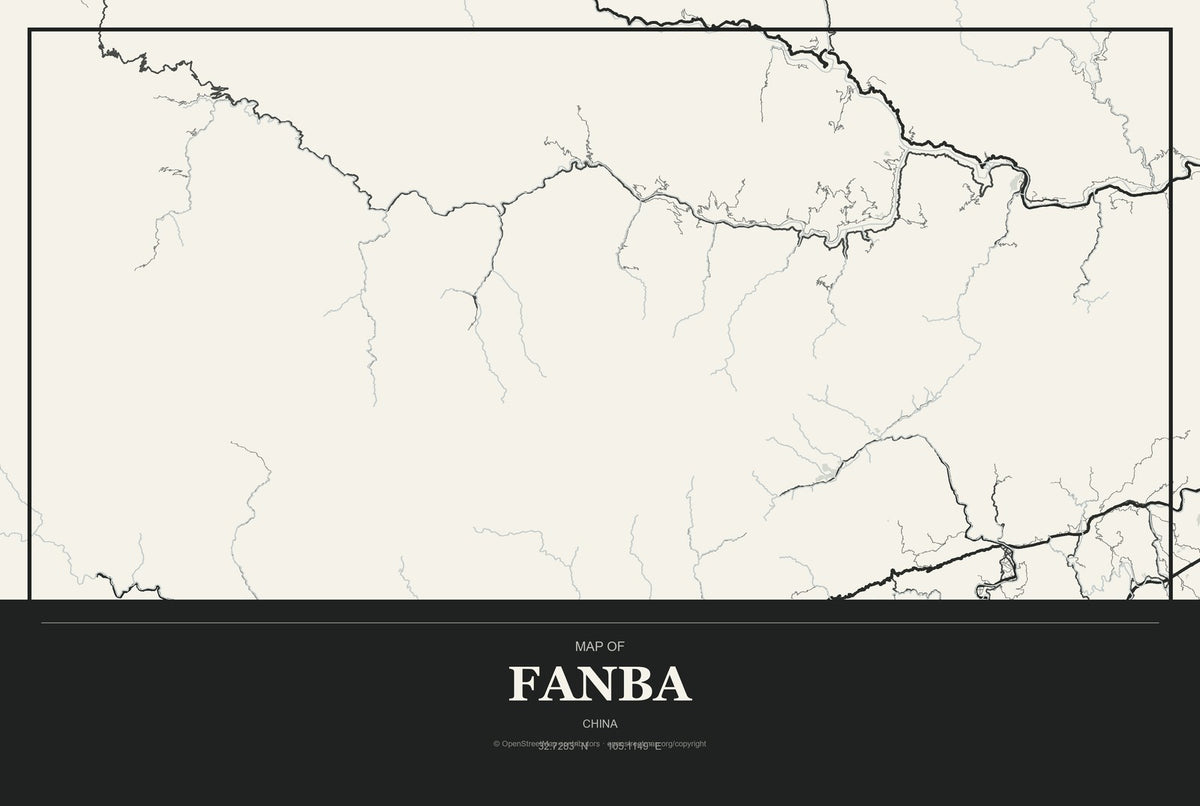 Fanba, China City Map Aluminum Sign in Museum Plaque style
