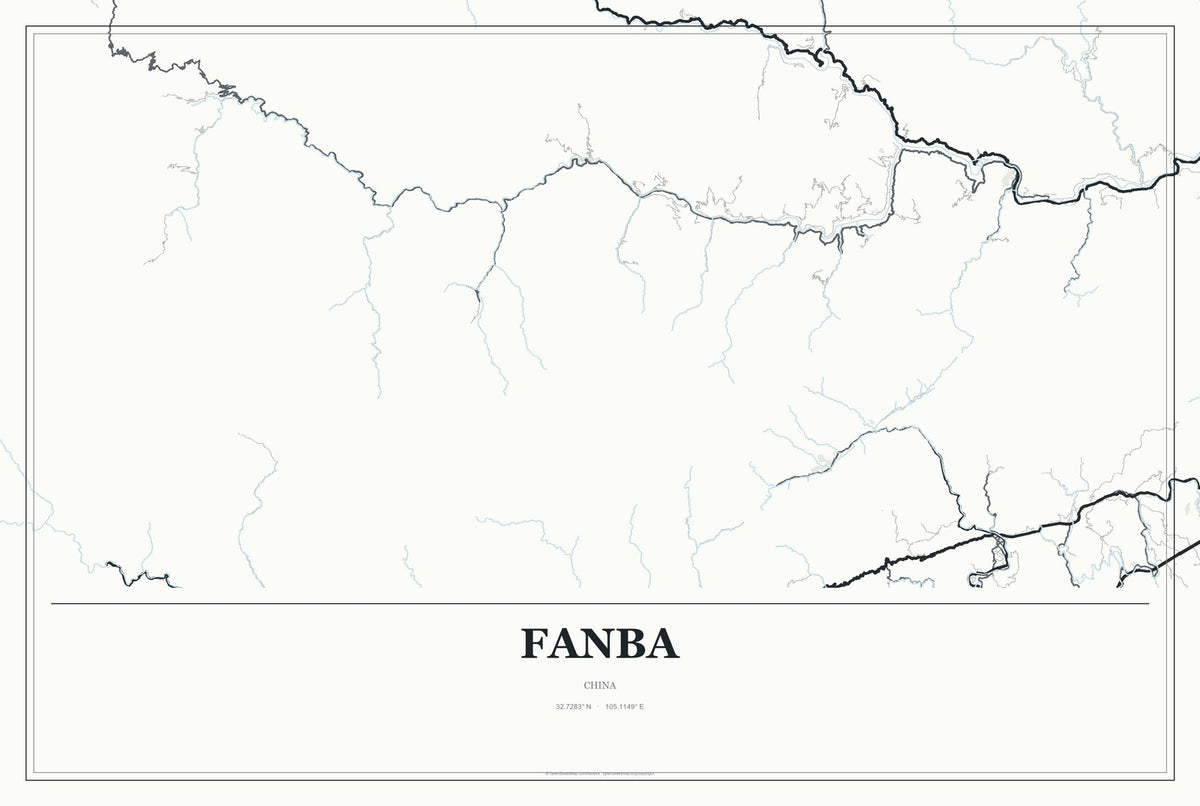 Fanba, China City Map Aluminum Sign in Gallery Air style