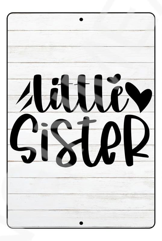 Little Sister Funny Baby's Room Or Nursery Sign Weatherproof Aluminum