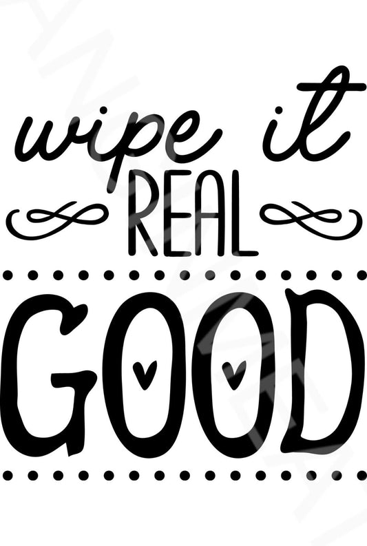 Wipe It Real Good Funny Bathroom Sign  Aluminum Metal Sign