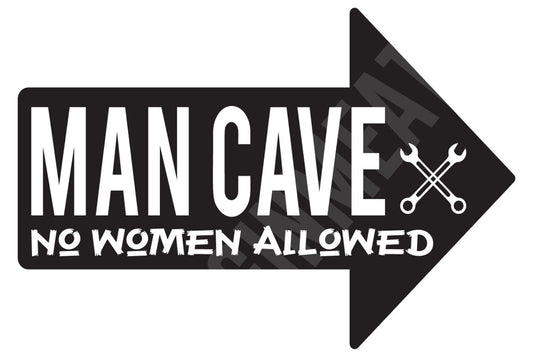 Man Cave No Women Allowed Funny  Aluminum Metal Sign