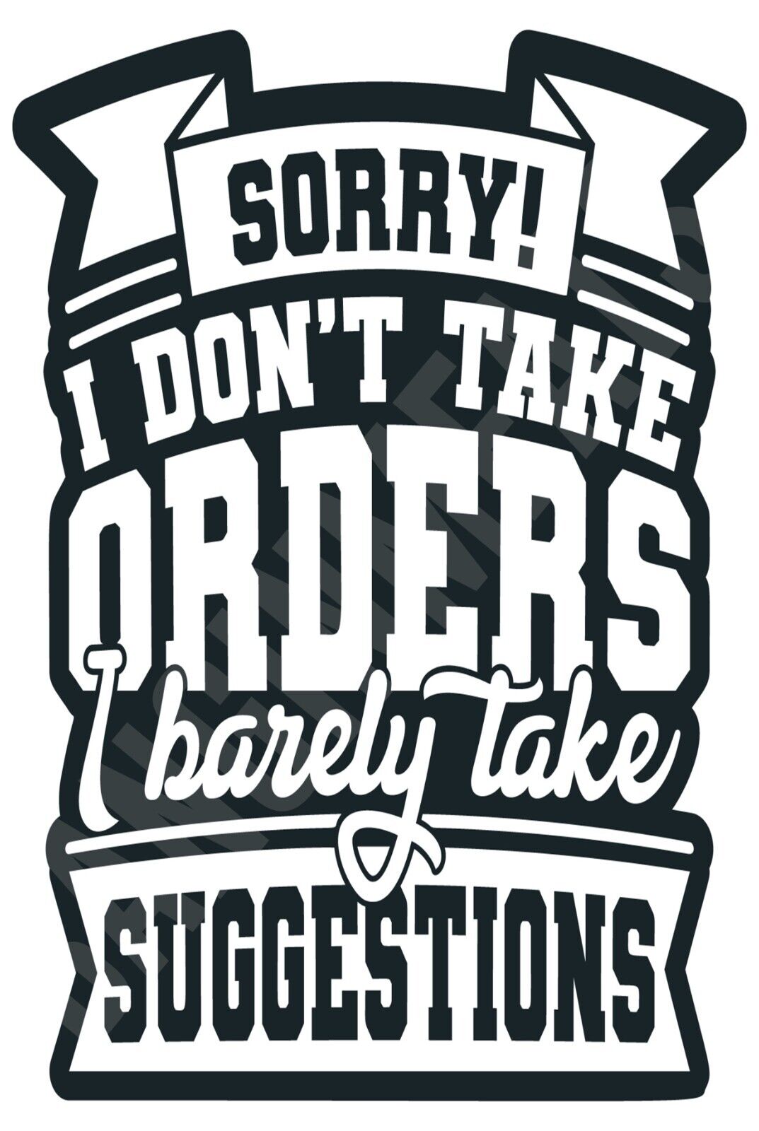 Sorry I Don't Take Orders Funny Sign  Aluminum Metal Sign