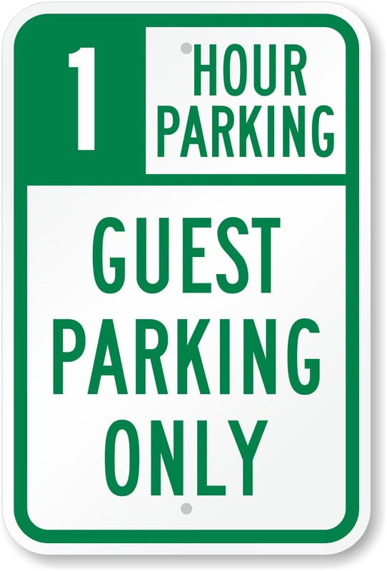 1 Hour Parking Aluminum Weatherproof  Sign p00006