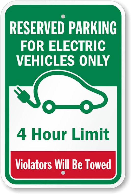 4 Hour Limit Parking Aluminum Weatherproof  Sign p00021