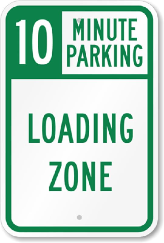 10 Minute Parking Aluminum Weatherproof  Sign p00037