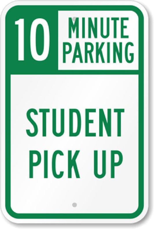 10 Minute Parking Aluminum Weatherproof  Sign p00038