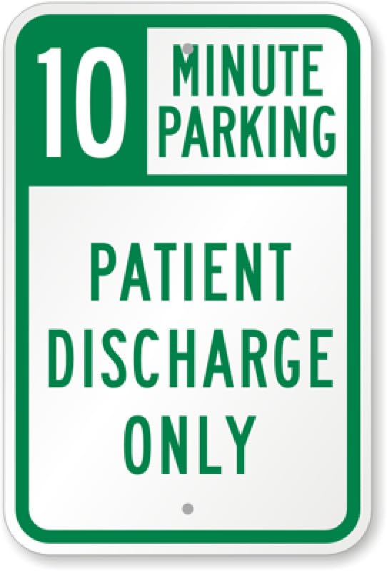 10 Minutes Parking Patient Aluminum Weatherproof  Sign p00040