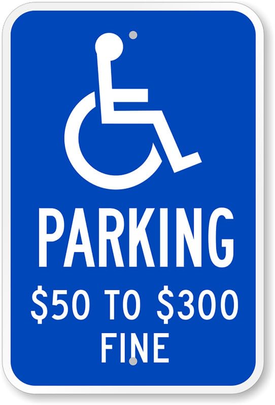 Ada Handicapped Parking Aluminum Weatherproof  Sign p00244